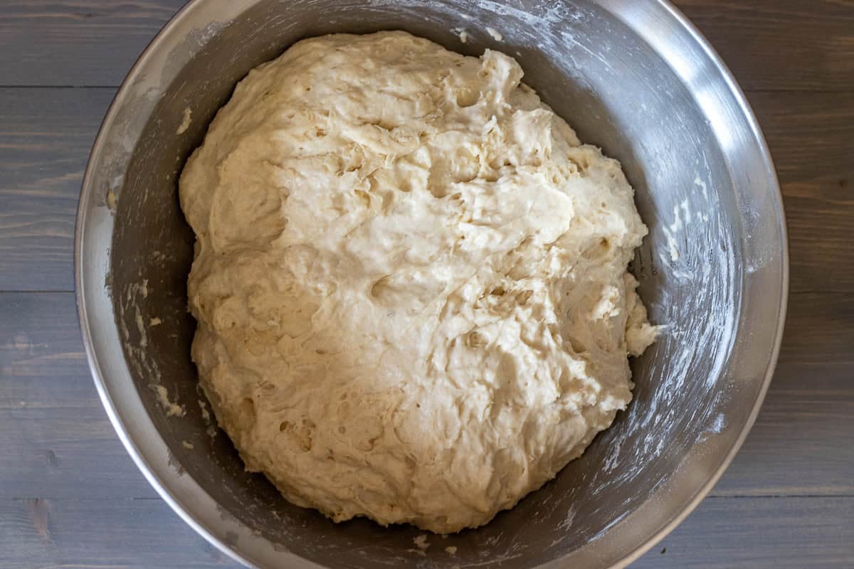 The dough has doubled in size.
