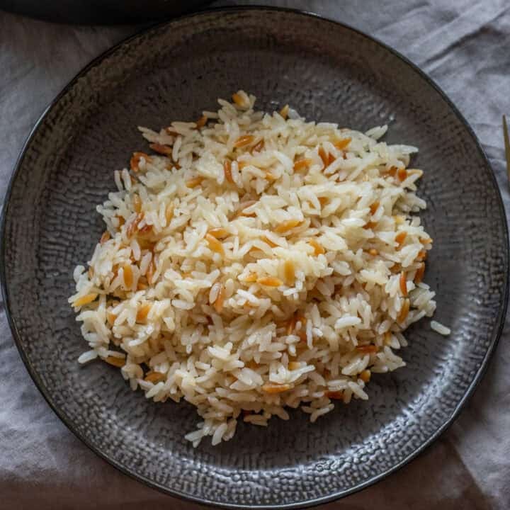 Turkish Butter Rice Turkish Rice with Orzo - Sehriyeli Pilav - Cooking Gorgeous