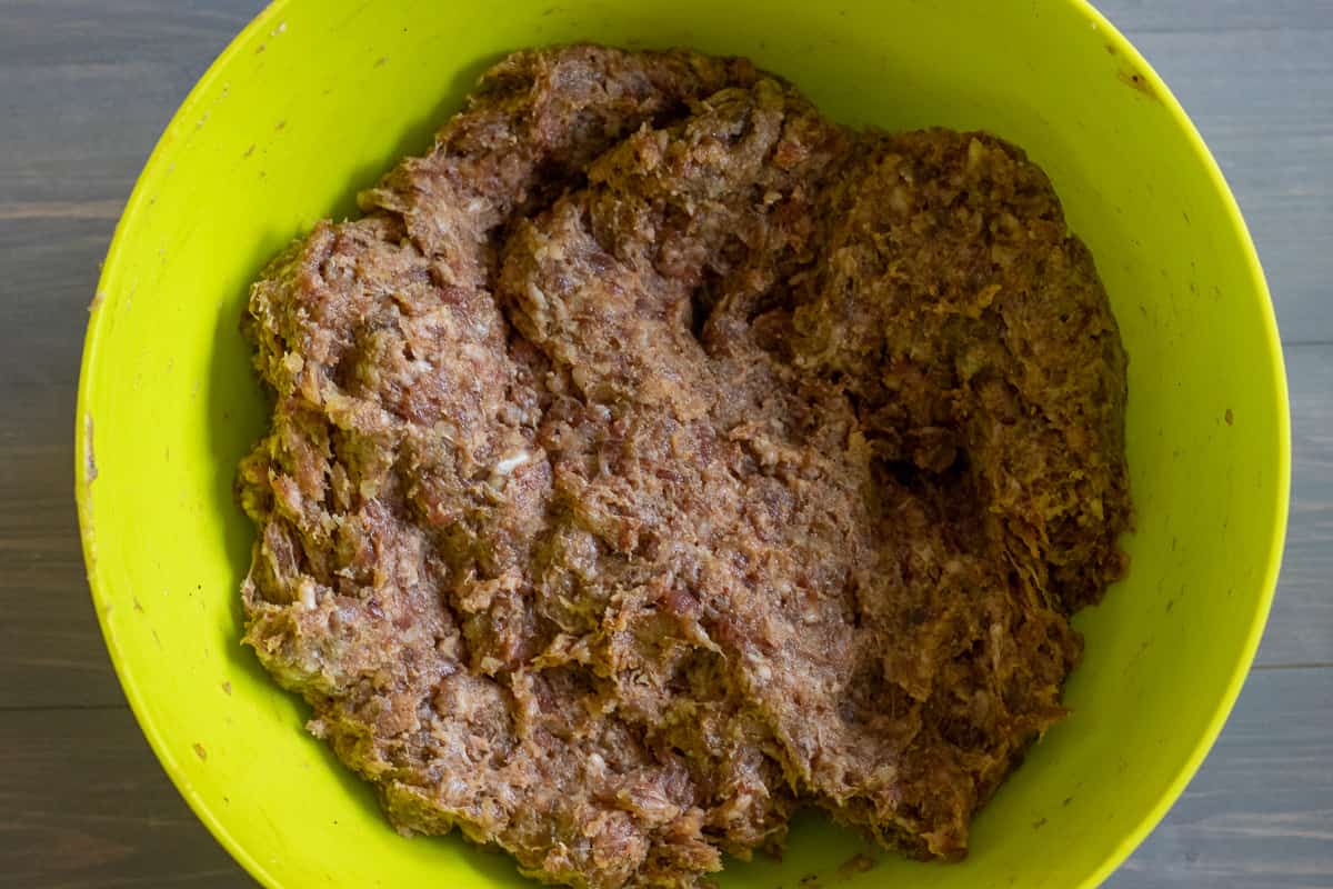 Inegol kofte mixture is ready to be shaped.
