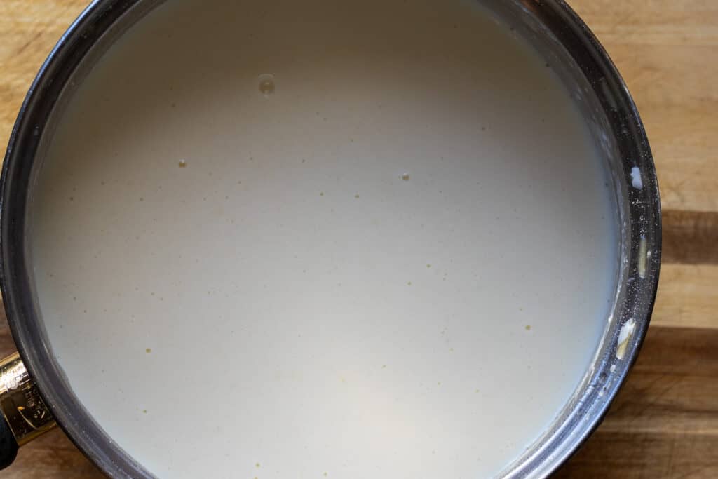 Bechamel sauce is ready.