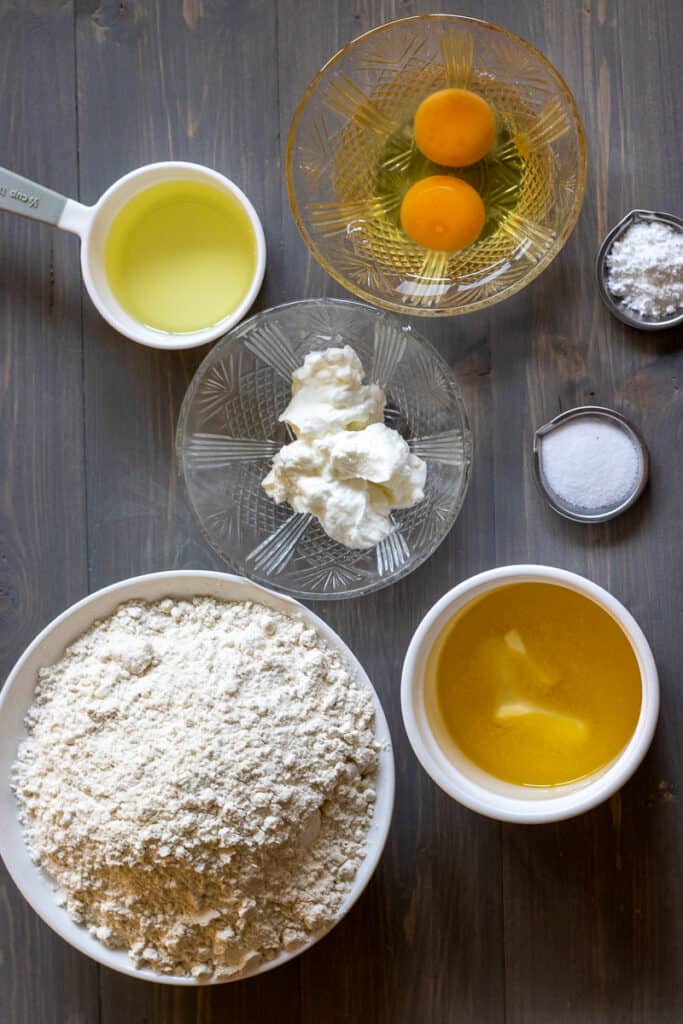 dough ingredients for perde pilavi