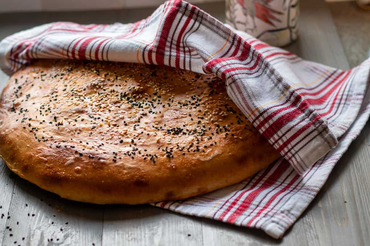 bake the pide until golden