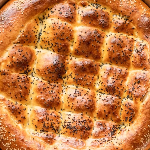 turkish pide bread freshly out of the oven