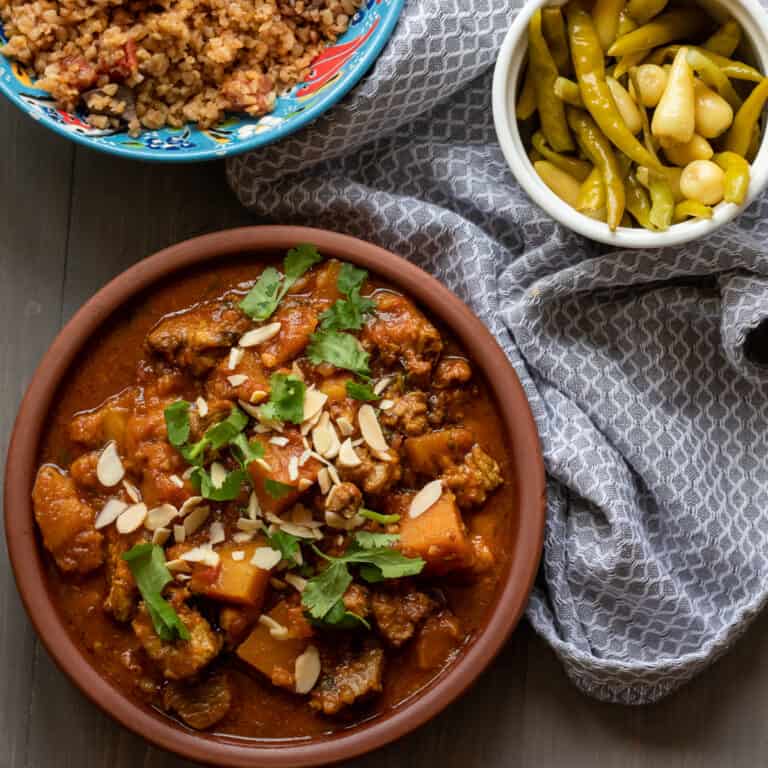 Slow Cooked Lamb Tagine With Apricots Cooking