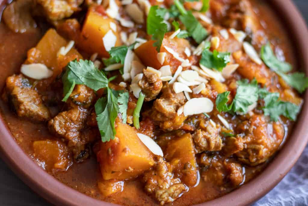 Slow Cooked Lamb Tagine With Apricots Cooking