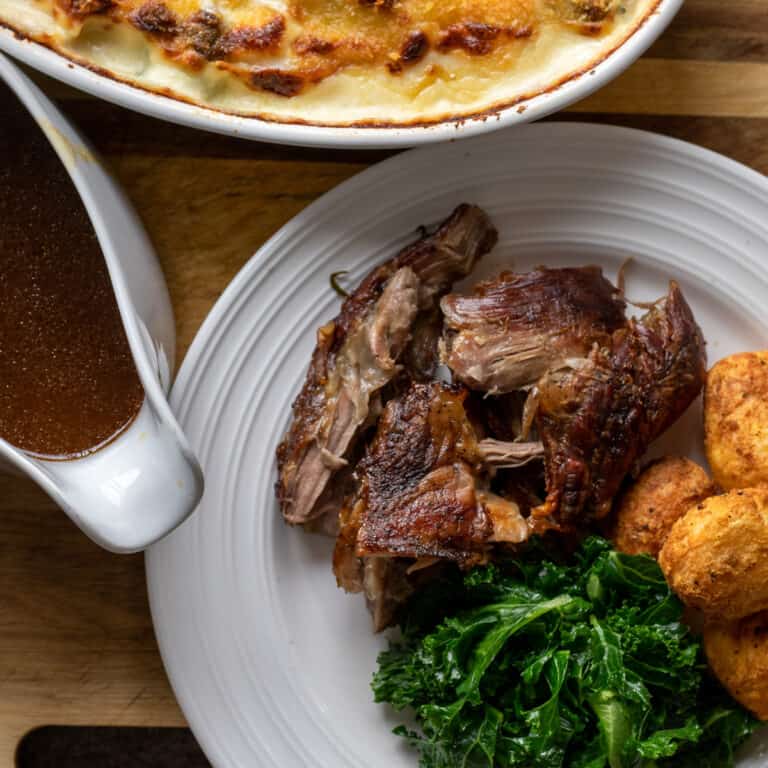 Slow Cooked Lamb Shoulder Cooking