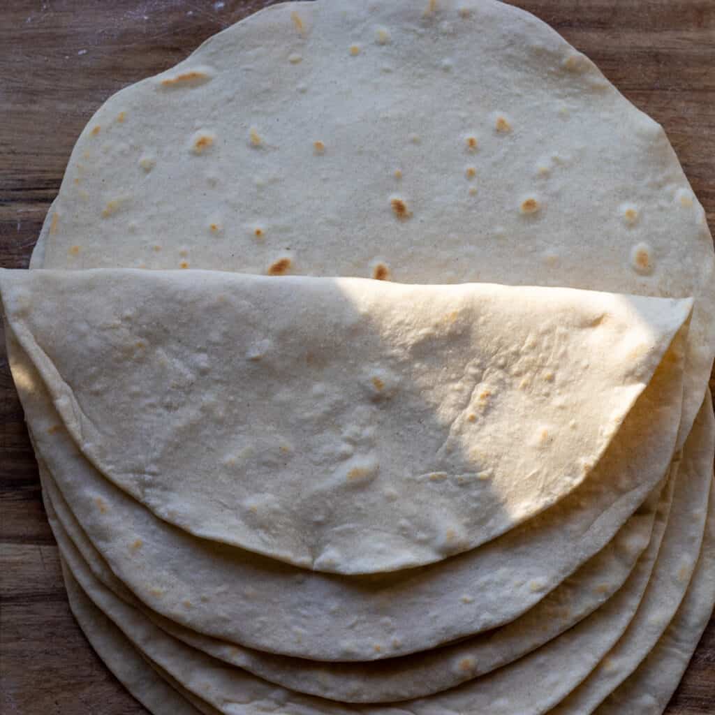 Homemade Wheat Tortilla Bread Cooking