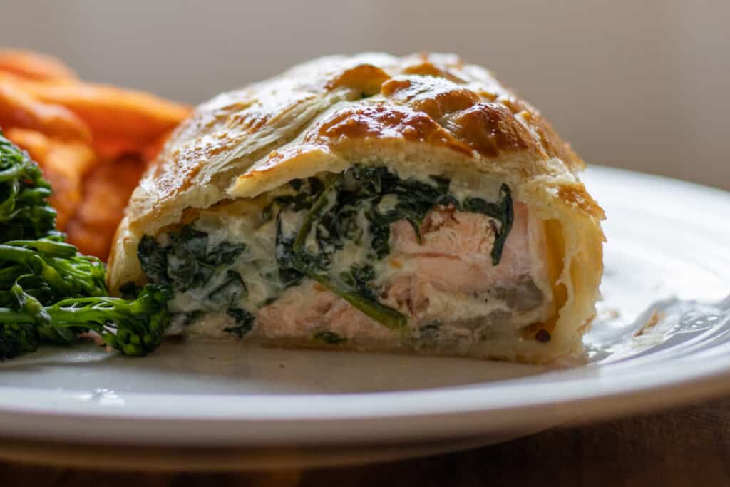Individual Salmon en Croute Cooking