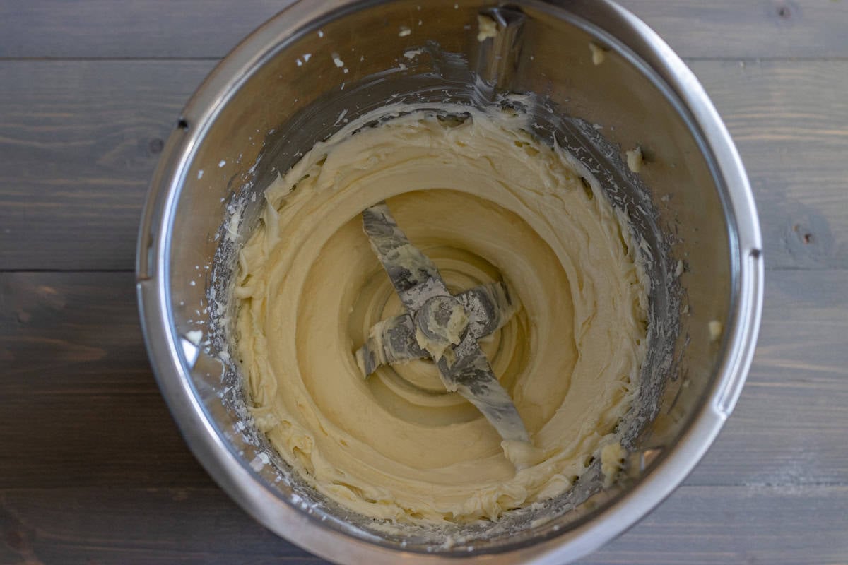 brie cheese is whipped until creamy