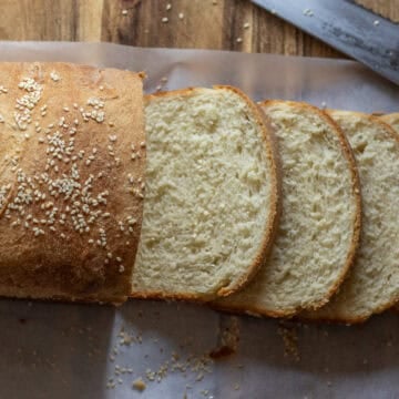 4 slices of Greek bread.