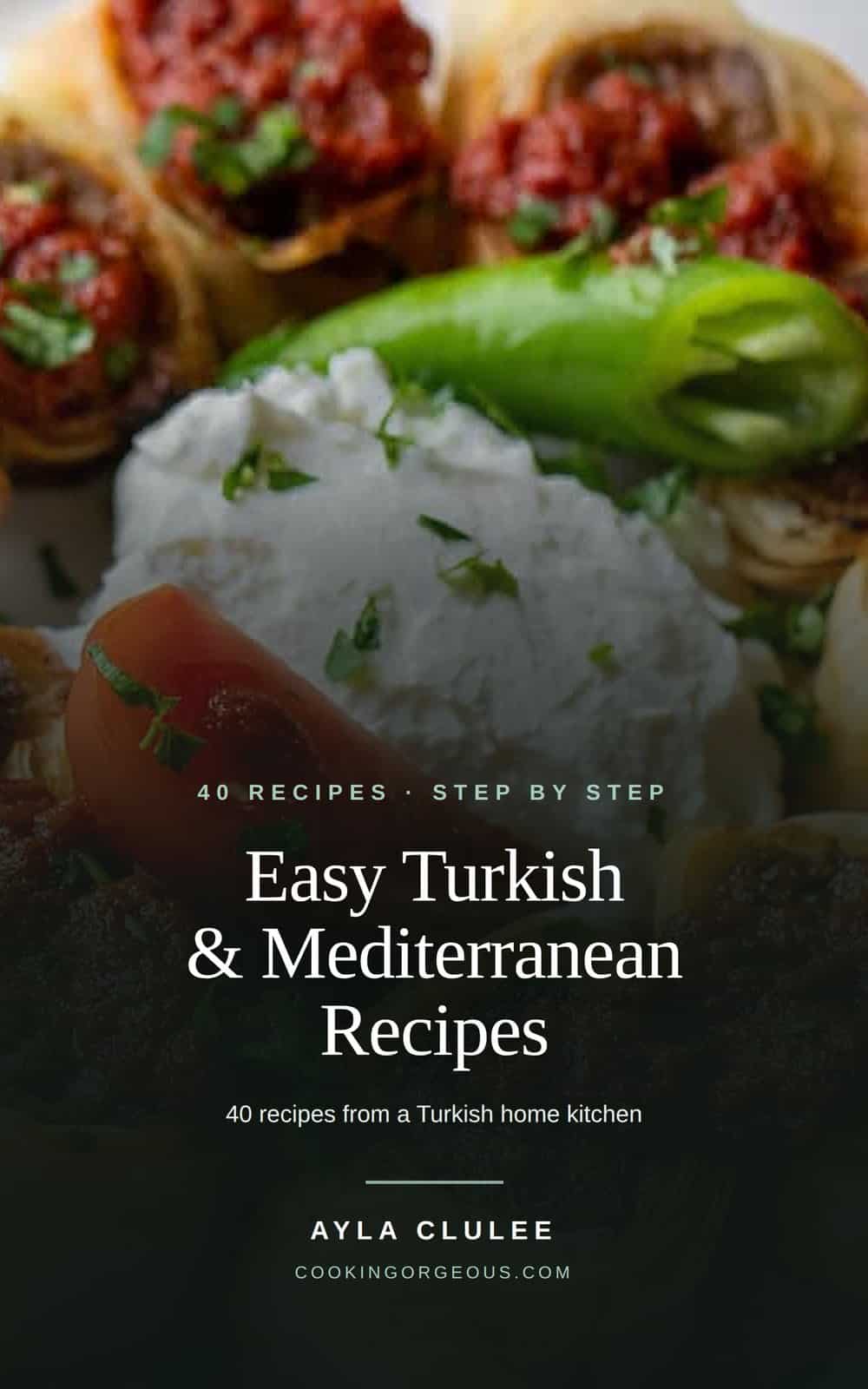 The cover of Easy Turkish and Mediterranean Recipes by Ayla Clulee.